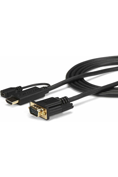 startech Καλώδιο HDMI αρσενικό - VGA αρσενικό 0.9μ Μαύρο Κωδικός: HD2VGAMM3