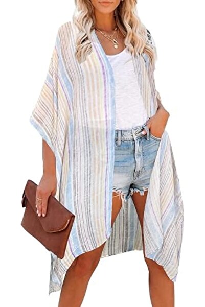 Moss Rose Women's Beach Cover up Swimsuit Kimono Cardigan with Bohemian Flora...