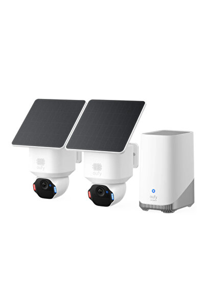 eufy Ασφαλείας SoloCam E42 4K Ηλιακό 360 °   Κιτ Παρακολούθησης με HomeBase S...