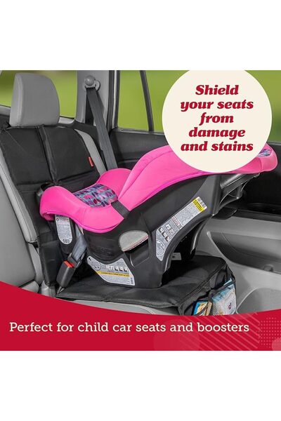 Lusso Gear Car Seat Protector for Baby Car Seat - Thick Padding, 2 Mesh Stora...