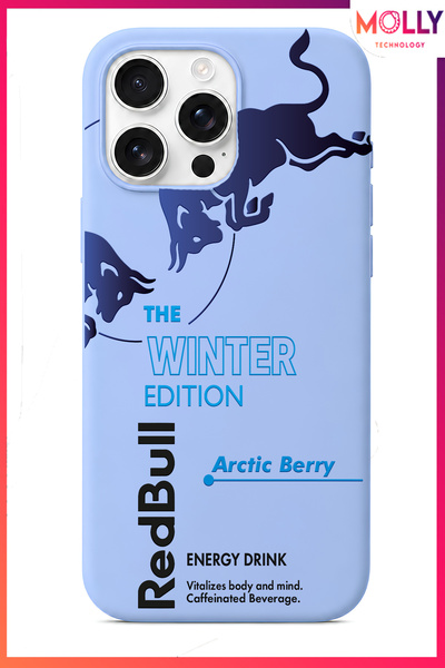 Molly iPhone 15 PRO İçin Bebe Mavisi Redbull The Winter Edition Desenli İçi K...