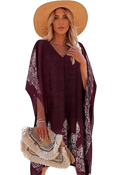 Moss Rose Women's Beach Cover up Swimsuit Kimono Cardigan with Bohemian Flora...