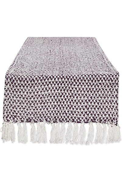 DII Woven Basics Collection 100% Cotton Knit Table Runner, 15x72, French Blue