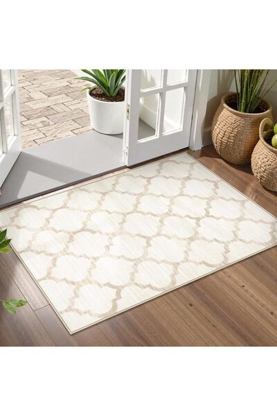 GENERAL Lahome Moroccan Area Rug - 2’x3’Washable Small Entryway Accent Distre...