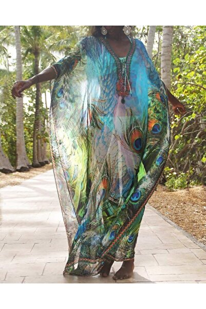 YouKD Summer Long Kaftan Bohemian Beach Kimono Swimsuit Cover Up Plus Size Dr...