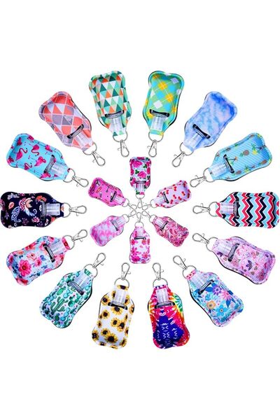 shynek Hand Sanitizer Holders, 40pcs Empty Travel Size Bottle and Keychain Ho...