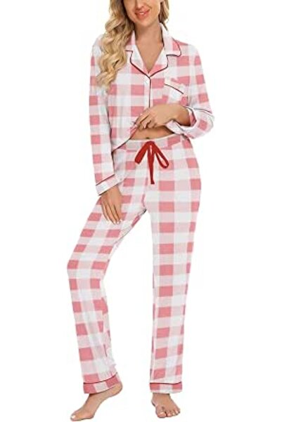 GENERAL Leikar womens Button Up Pajamas for Women Button Up Pajamas for Women
