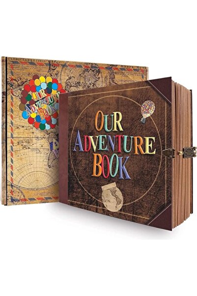 FEIYU BUY Adventure Book Travel Diary Photo Book,Scrapbook, Photo Album,Retro...