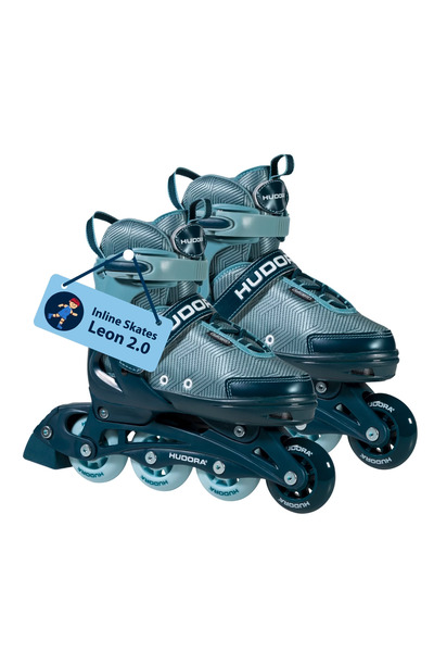 HUDORA Inline Skates, Leon 2.0 ocean, Gr. 33-36