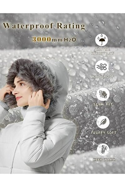 GENERAL GGleaf Women's Winter Thicken Puffer Coat Warm Snow Jacket with Fur R...