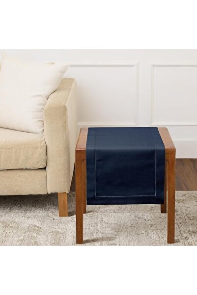 Solino Home Cotton Linen Hemstitch Table Runner – 14 x 36 Inch White Table Ru...