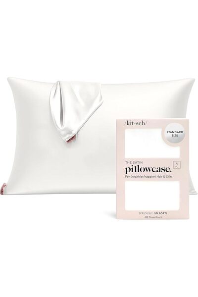 Kitsch Satin Pillowcase for Hair & Skin - Softer Than Silk Pillowcase for Hai...
