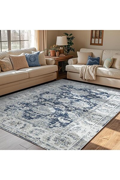 jinchan Floral 61x91CM Rugs for Entryway Vintage Washable Small Non-Slip Dist...