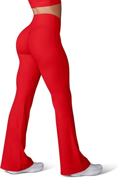 GENERAL HEGALY Women's Flare Yoga Pants - Crossover Flare Leggings Buttery So...