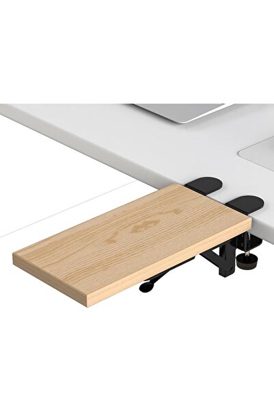 GENERAL OUGIC Ergonomic Desk Extension Tray, 30 x 15 cm, Clamp Without Perfor...