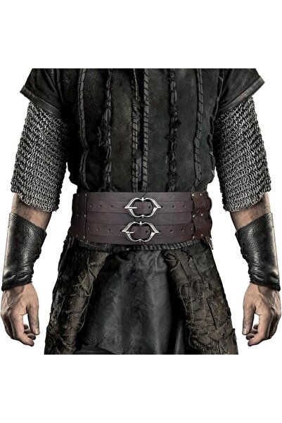 GENERAL HiiFeuer Viking Wide Belt, Medieval Faux Leather Armor Belt Knight Co...