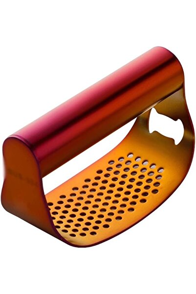 LAZATİK Garlic Press, Manual Curved Garlic Press Rocker Stainless Steel Garli...