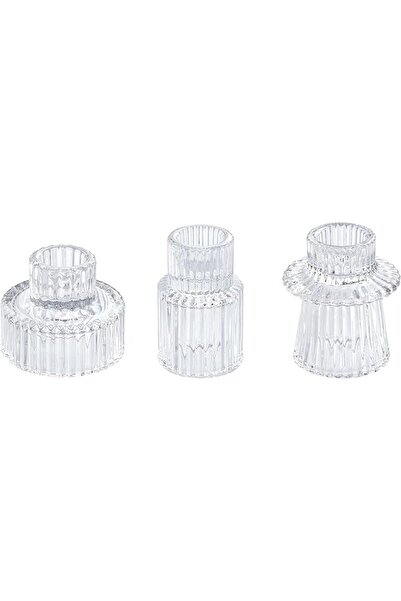GENERAL Vixdonos Taper Glass Candlestick Holders Tealight Candle Holders for ...