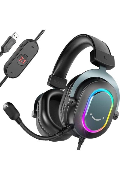 Fifine AmpliGame H6 Wired USB Gaming Headset with Dynamic RGB, 3 EQ Modes | 5...