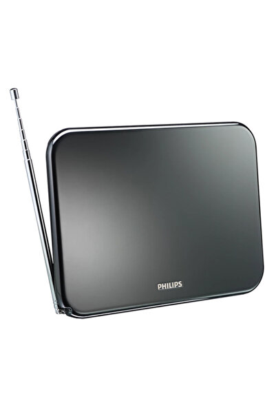 Philips Antenă de interior HDTV 4K amplificată cu acoperire UHF/VHF/FM, 42 dB