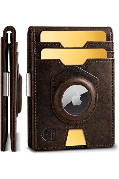 TRAVANDO AirTag* Wallet Mens Wallet with Money Clip Air Tag Wallet Card Holde...