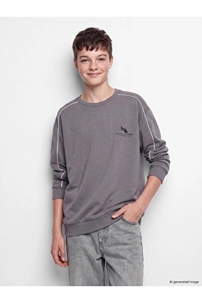 LC Waikiki Crew Neck Printed Boys' Sweatshirt (W6)