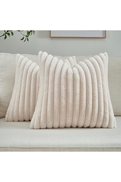 FUTEI Cream White Throw Pillow Covers 20x20 Inch Set of 2,Modern Fall/Winter ...