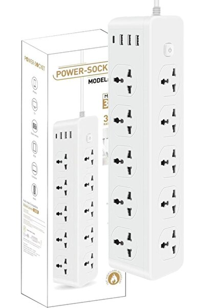 GENERAL Universal Power Strips Extension Lead Outlets, 10 Outlets Power Strip...