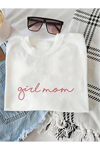 23ERVA Casual Style, Women's T-Shirt, Girl Mom Text Design, Everyday Wear, Sp...