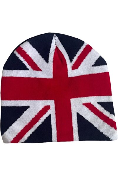 GENERAL BAIMORE UK English Union Jack Flag Knitted Hat Skull Cap Winter Warm ...