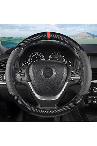 bolivia's Car Steering Wheel Cover Carbon Fiber, 38 Cm Breathable Anti Slip C...