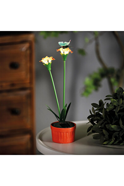 Alista Home Solar lamp, red flower, 10 LED, warm white, 8 x 8 x 32 cm, decora...