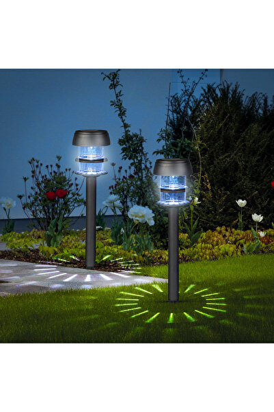 Alista Home Lampă solară de grădină, 1 LED alb rece, 7,5 x 7,5 x 40 cm, ilumi...