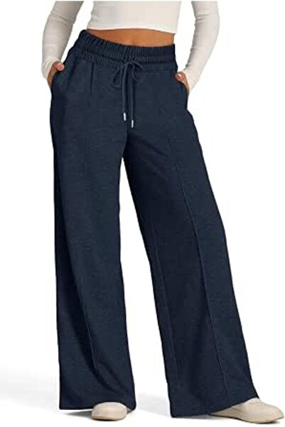 GENERAL onlypuff Women's High Waisted Wide Leg Sweatpants Casual Yoga Jogger ...