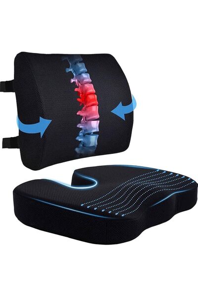 GENERAL Mylindde Lumbar Support Pillow for Office Desk Chair Memory Foam Car ...