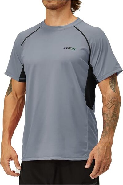 GENERAL Men's Rash Guard Swim Shirts Summer UPF 50+ UV Sun Protection Quick D...