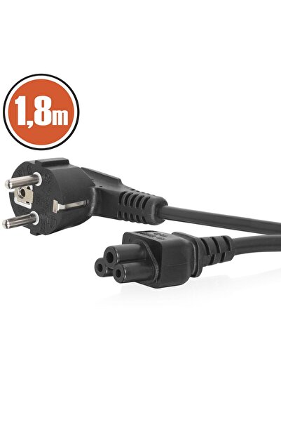 Alista Home Cablu de alimentare laptop IEC C5 la Schuko 90 de grade ° 1,8m, 1...