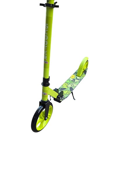 PlayZen 2 Tekerlekli Çocuk Scooter Büyük Tekerlekli Katlanabilir Ayarlanabilir Gidonlu Ayaklıklı Yeşil