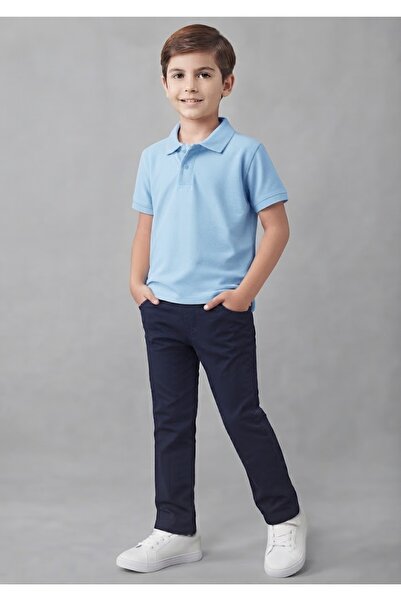 BLACK SWALLOW Unisex Kids 2-Piece Combination Short Sleeve Polo Collar T-Shir...