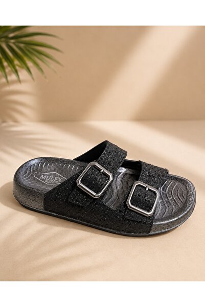 Dadak's Mulex Women's Silvery Double Buckle Non-Slip Soft Sole Orthopedic Com...
