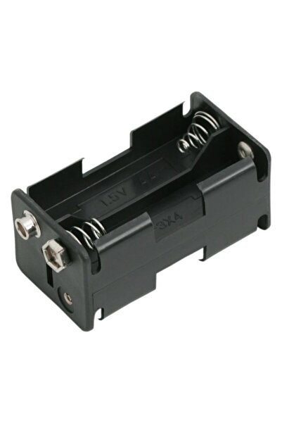 Alista Home Θήκη για 4 μπαταρίες AA με σύνδεση 9V, Πλαστική θήκη για μπαταρίε...
