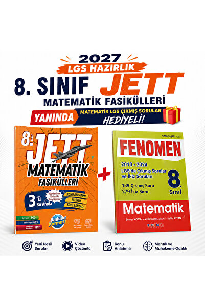 Ünlüler Karması 2027 LGS Hazırlık Ünlüler 8. Sınıf Jett Matematik Soru Fasikü...