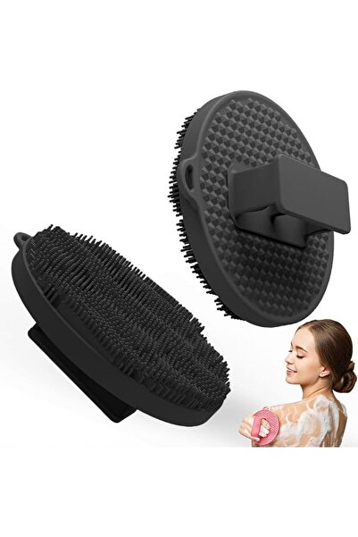 Boolygo 1Pack Silicone Body Brush Scrubber Soft Shower Brush Handheld Cleansi...
