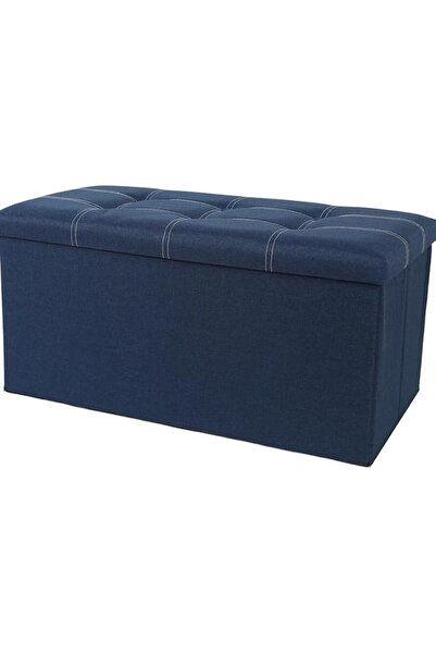 HOOKOR Ottoman Storage Stool,Foldable Storage Ottoman Box,Padded Seat for Dor...
