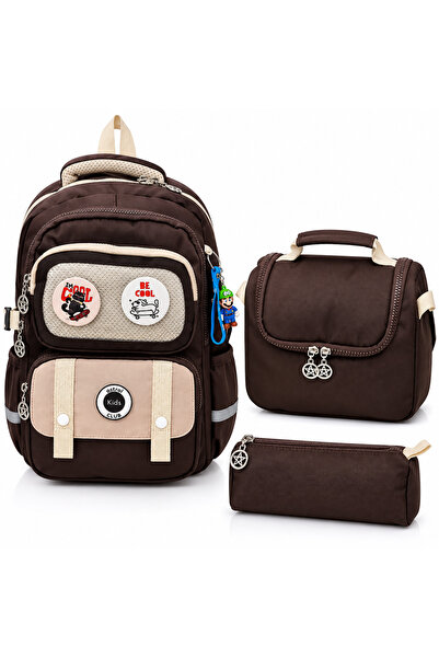 Dadacuq Korean Style'Be Cool' Six-Compartment Orthopedic Bag with Cover, Badg...
