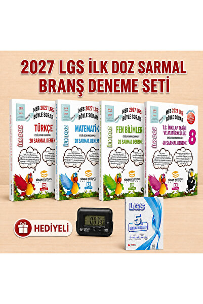 SİNAN KUZUCU YAYINLARI İlk Doz Branş Deneme Seti 4lü 2027 MEB (Kronometre ve ...