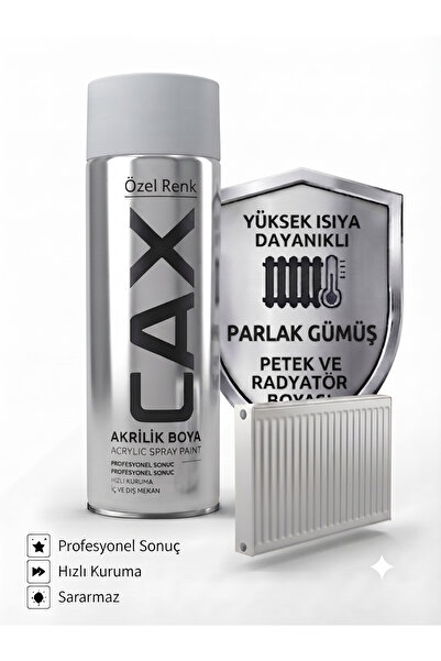 caxcolors CAX Isıya Dayanıklı Petek ve Radyatör Akrilik Sprey Boya 400ml - Hı...