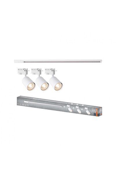 Osram Kit de iluminat pe șină Elemental, șină cu circuit unic de 1m, 3 spotur...