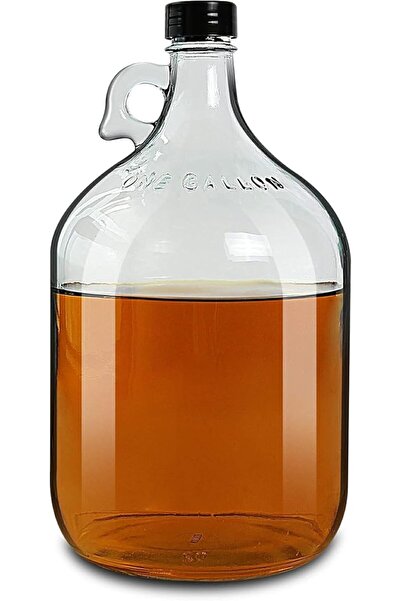 Generic Glass Pitcher with Handle & Black Plastic Screw Lids Leak Proof, Vers...