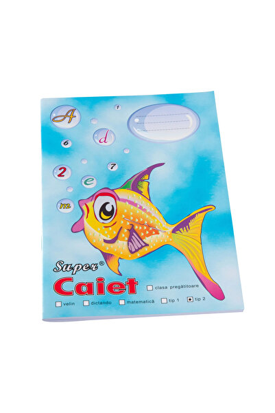 MC Micostore Fish Notebook Type 2 A5, 48 Pages, 80 g/m2 Paper, Color Cover, S...
